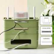 WiFi Router Storage Rack Cable Management Box Hollow 2/3 Tier